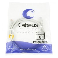 Шнур коммутационный 2xRJ-45/8P8C U/UTP кат.6 (1.5 м) Cabeus PC-UTP-RJ45-Cat.6-1.5m