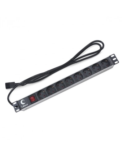Блок на 8 розеток IEC 320 горизонтальный для 19 шкафов Cabeus (PDU-8P-2IEC) в Симферополе Блоки розеток Pintop.ru