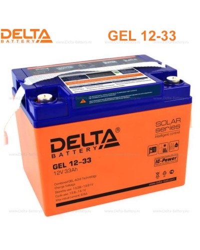 Аккумулятор свинцово-кислотный Delta GEL 12-33 в Симферополе Электротехническое оборудование Pintop.ru