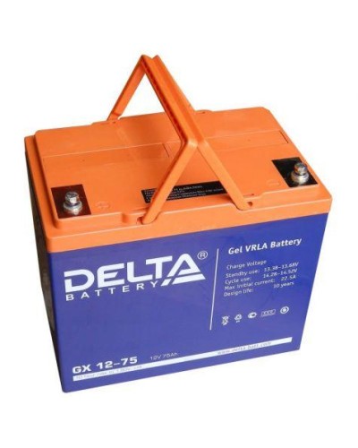 Аккумулятор свинцово-кислотный Delta GX 12-75 в Симферополе Электротехническое оборудование Pintop.ru