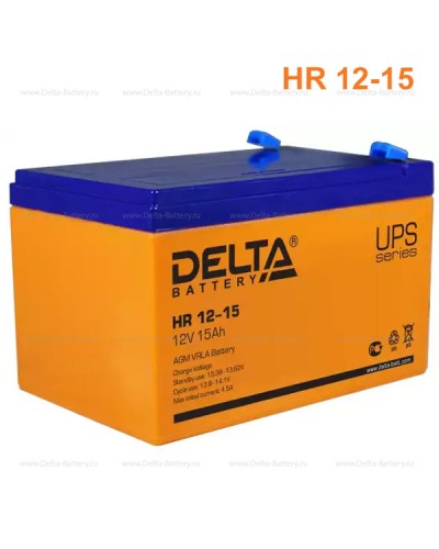 Аккумулятор свинцово-кислотный Delta HR 12-15 в Симферополе Электротехническое оборудование Pintop.ru