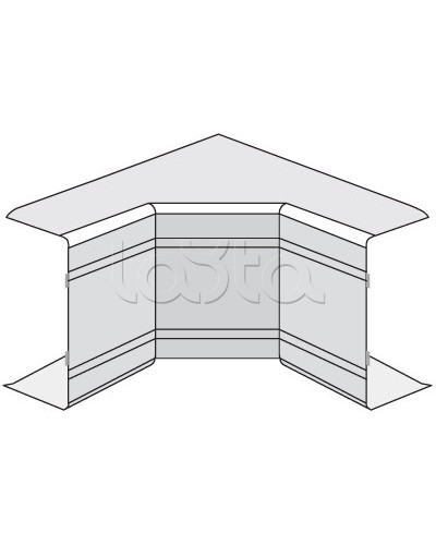 Угол внутренний неизменяемый (90°) NIA 100x40 мм DKC 01825 в Симферополе Аксессуары для кабель-канала Pintop.ru
