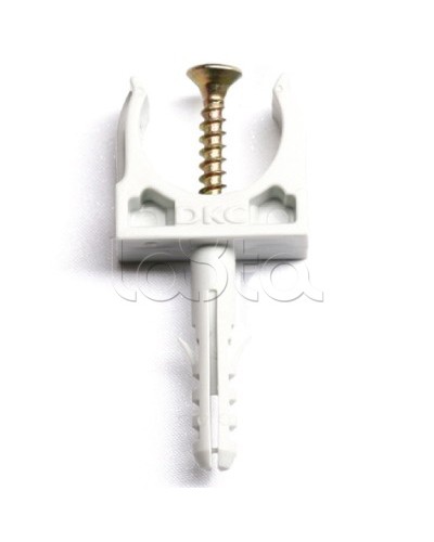 Держатель с защелкой и дюбелем, д.20 мм DKC 51320 в Симферополе Держатели, клипсы, скобы Pintop.ru