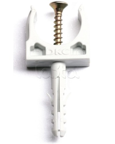 Держатель с защелкой и дюбелем, д.32 мм DKC 51332 в Симферополе Держатели, клипсы, скобы Pintop.ru