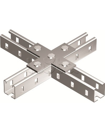 Пластина соединительная Х-обр., горячеоцинкованная DKC BMD1041HDZ в Симферополе Аксессуары для лотков Pintop.ru