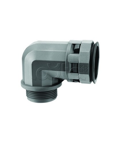 Муфта 90 грд. труба-коробка DN 17 мм, М20х1,5, полиамид, цвет черный DKC PAN17M20N в Симферополе Повороты, муфты, тройники Pintop.ru