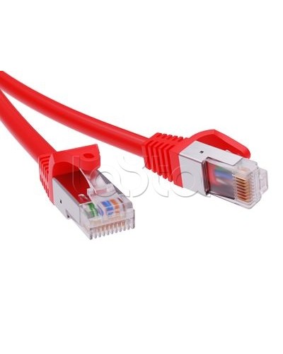 Патч-корд экранированный CAT6 F/UTP 4х2, LSZH, красный, 10м DKC RN6FU4500RD в Симферополе Патчкорды (медные) Pintop.ru