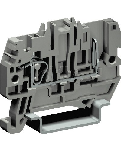 Пружинная проходная клемма со штыревым контактом. Серая. 2,5 кв. мм. DKC ZHVP300GR-RET в Симферополе Аксессуары для лотков Pintop.ru