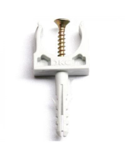 Держатель с защелкой и дюбелем, д.25 мм DKC 51325R5 в Симферополе Держатели, клипсы, скобы Pintop.ru