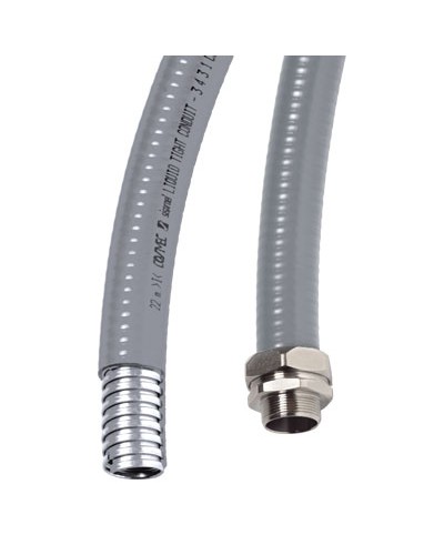 Металлорукав DN 26мм в гладкой ПВХ изоляции, Dвн 26,5 мм, Dнар 34,0,IP66, 25 м, цвет серый DKC 6070R-32 в Симферополе Крепежные изделия Pintop.ru