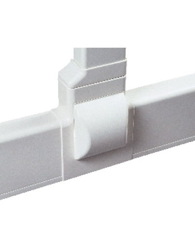 Тройник для плинтусного короба 100х40 мм с отводом на короб 90х40 мм, белый DKC AIR10047 в Симферополе Повороты, муфты, тройники Pintop.ru