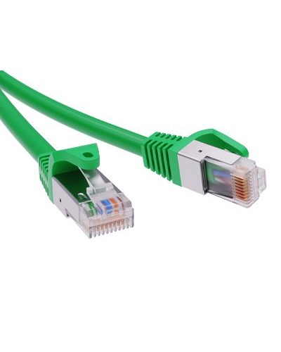 Патч-корд экранированный CAT5E F/UTP 4х2, LSZH, зелёный, 0.5м DKC RN5EFU4505GN в Симферополе Патчкорды (медные) Pintop.ru