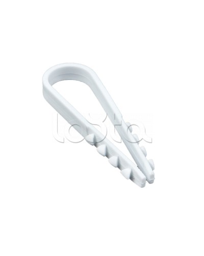 Дюбель-хомут для круглого кабеля (11-18мм) белый (50шт.) EKF PROxima (plc-ncs50-11x18w) в Симферополе Стяжки-хомуты Pintop.ru