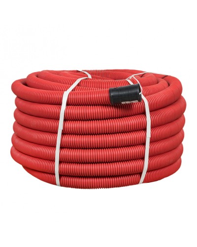 Труба гофр. двустенная ПНД/ПНД гибкая с протяжкой d50 мм (50 м) красная EKF-Plast (tg2st-50-50m) в Симферополе Труба гофрированная Pintop.ru