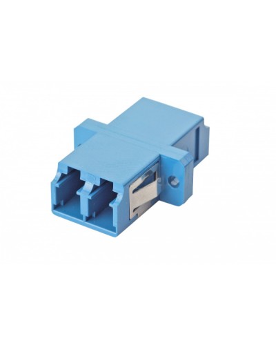 Оптический адаптер OS2, дуплекс LC, с фланцами, синий Eurolan (36A-S2-2L-02BU) в Симферополе Проходные адаптеры и розетки оптические Pintop.ru