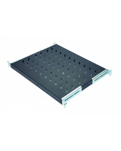 Полка стационарная 1U до 50 кг, 370 мм, черный антрацит Eurolan 60A-01-60-09BL в Симферополе Полки для шкафов и стоек Pintop.ru