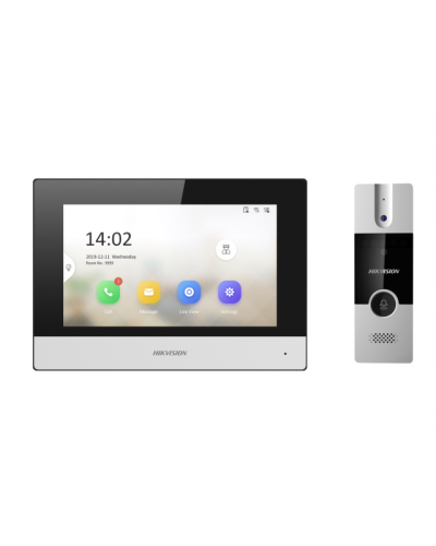 Комплект с видеодомофоном и вызывной панелью Hikvision DS-KIS302-P в Симферополе Комплекты домофонов Pintop.ru