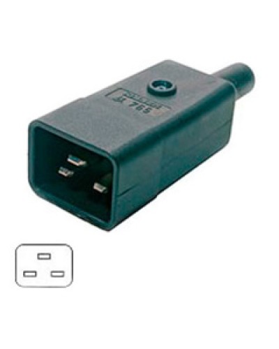 Разъем IEC 60320 C20 220В 16A на кабель Hyperline CON-IEC320C20 в Симферополе Коммутационные изделия Pintop.ru