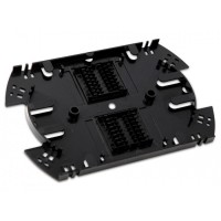 Сплайс-кассета оптическая для боксов FO-19R (аналог КУ-01) с двумя ложементами (без крышки) Hyperline FO-SPL01-HLD-BK