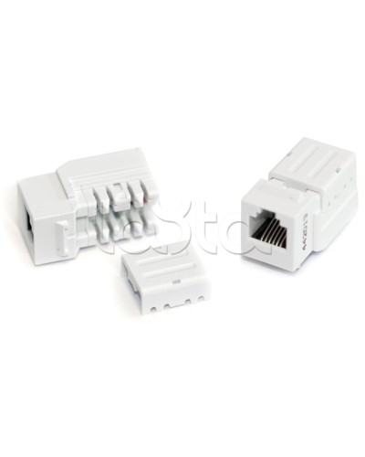 Вставка Keystone Jack, RJ-12(6P6C), 110 IDC, белая Hyperline KJNE-6P6C-C2-90-WH в Симферополе Модули Keystone Pintop.ru