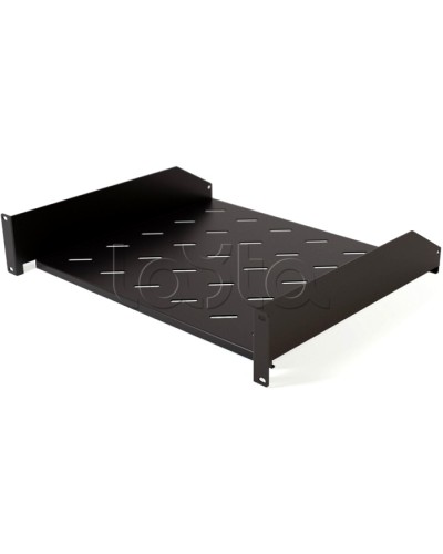 Полка угловая с перфорацией Hyperline TAL3-2U-300-RAL9005 в Симферополе Полки для шкафов и стоек Pintop.ru