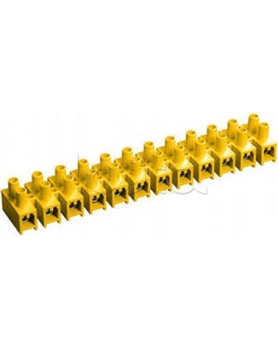 Зажим винтовой ЗВИ-3 н/г 1,0-2,5 мм2 (12пар) желтый IEK UZV7-003-04 в Симферополе Клеммные колодки Pintop.ru