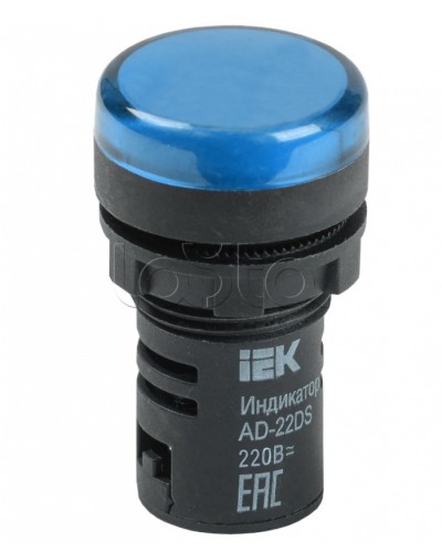 Лампа AD22DS(LED) матрица d=22мм синий 230В IEK BLS10-ADDS-230-K07 в Симферополе Источники света(Лампы) Pintop.ru