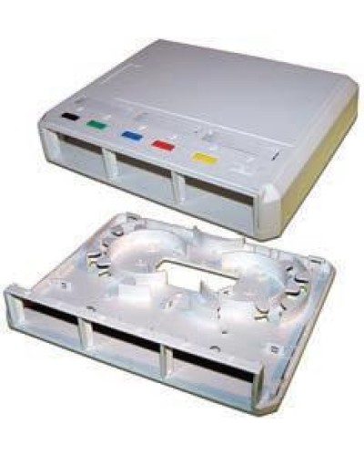 Коробка настенная оптическая на 3 модульные вставки, белая LANMASTER LAN-MB-3FO-WH в Симферополе Распределительные коробки Pintop.ru