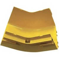 Изгиб 45° оптического лотка внутренний 240 мм, желтый LANMASTER LAN-OT240-IC45