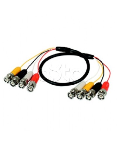 Кабель соединительный 4BNCx4BNC (штекер), 100см Lazso WC414 в Симферополе Видеоусилители, Модуляторы, Делители Pintop.ru