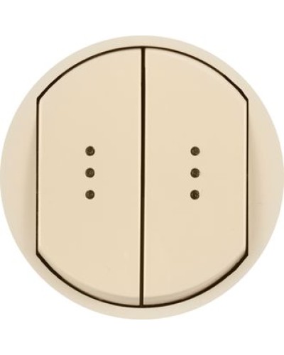 Лицевая панель для выключателя двойного с индикацией слоновая кость Celiane Legrand 066211 в Симферополе Аксессуары для кабель-канала Pintop.ru