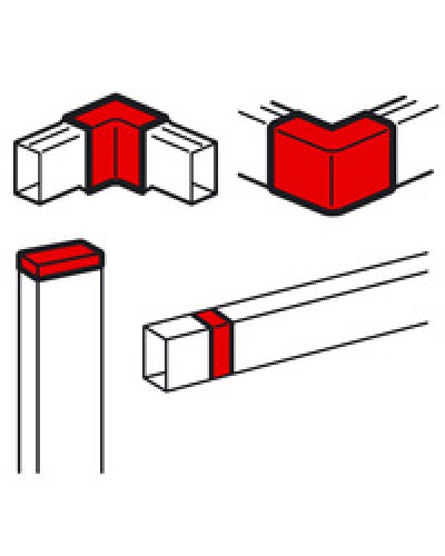 Заглушка торцевая/угол внутренний/угол внешний/накладка на стык для кабель-канала METRA 60x40 Legrand (638198) в Симферополе Аксессуары для кабель-канала Pintop.ru