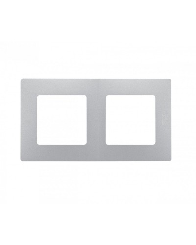 Рамка 2 поста Etika алюминий Legrand 672552 в Симферополе Аксессуары для кабель-канала Pintop.ru