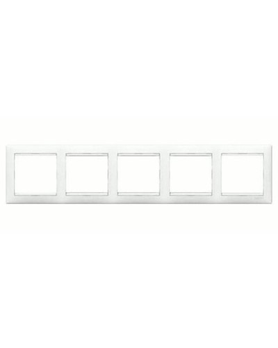 Рамка 5 постов горизонтальный монтаж белый Valena Legrand 774455 в Симферополе Аксессуары для кабель-канала Pintop.ru