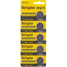 Элемент питания Navigator 94 763 NBT-CR2016-BP5