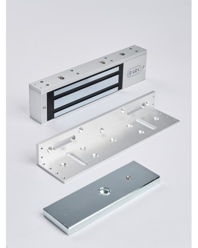 R-Lock RL-EML350-L0S - Электромагнитный замкок, 350кг, DC12/24B, цвет серебристый сатинированный алюминий RAL 7047 в Симферополе Электромагнитные замки Pintop.ru