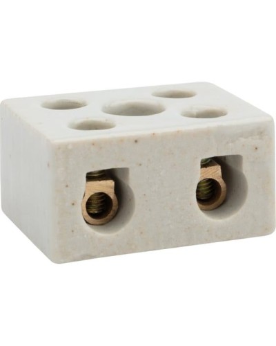 Клемма керамическая винтовая КВ 12 мм² 2 пары контактов с крепежным отверстием (50 шт./уп.) REXANT (07-6223) в Симферополе Монтажные материалы Pintop.ru