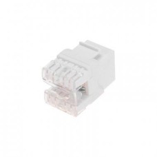 Модуль Keystone Jack RJ-45(8P8C), UTP неэкранированный, CAT 5e, тип 180 градусов, белый REXANT PRO 02-0060