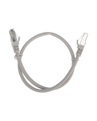 Патч-корд S/FTP, CAT 6A (10G), RJ45-RJ45, 28AWG, LSZH, серый, 0,5м REXANT 02-0390-05 в Симферополе Патчкорды (медные) Pintop.ru