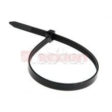 Хомут-стяжка нейлоновый, широкий 8х200 мм чёрный (100шт/уп) REXANT 07-0203