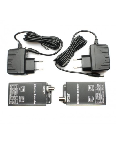 Комплект удлинителей Ethernet по коаксиальному кабелю до 1000м SC&T IP09CK в Симферополе Видеоусилители, Модуляторы, Делители Pintop.ru