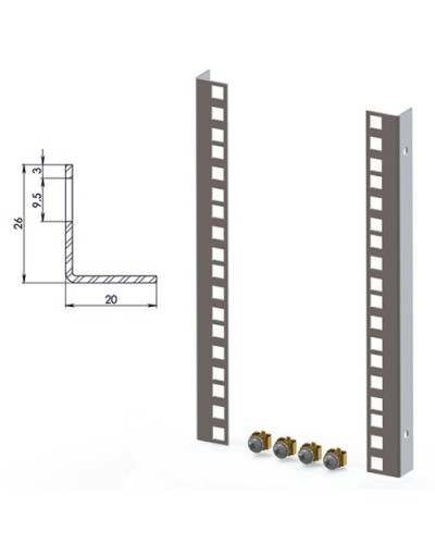 Направляющие для шкафов 9U TLK TLK-VNI-9U-2 в Симферополе Полки для шкафов и стоек Pintop.ru