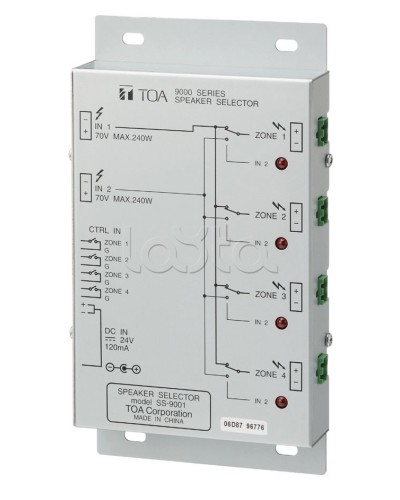 Селектор внешний TOA SS-9001 в Симферополе Системы оповещения и трансляции TOA Pintop.ru