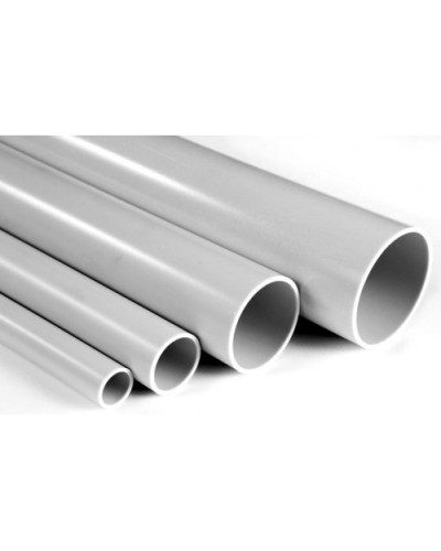 Труба гладкая ПВХ жесткая сверхтяжелая диам 16, цвет серый (3м) Экопласт 32016 в Симферополе Гладкая труба Pintop.ru
