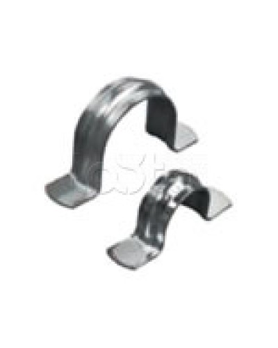 Скоба оцинкованная двухлапковая без монтажного отверстия, для трубы D25мм (1уп = 100шт) Экопласт (43627) в Симферополе Держатели, клипсы, скобы Pintop.ru
