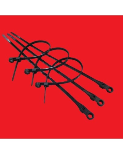 Хомут кабельный 3,6x150 мм с монтажным отверстием, черный (100 шт/уп) Экопласт 45159BL в Симферополе Стяжки-хомуты Pintop.ru