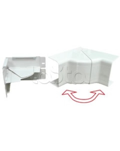 Угол внутренний изменяемый 100x40 с задней стенкой и разделителем для кабель-канала серии ARC-LAN Экопласт 576114 в Симферополе Аксессуары для кабель-канала Pintop.ru