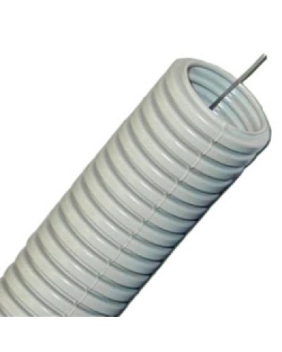 Труба гофрированная HFLS легкая диам 20 мм, с зондом, без галогена, низкое дымовыделение Экопласт 60120HFLS в Симферополе Труба (ОКЛ) Экопласт Pintop.ru