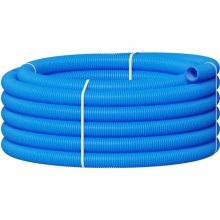 Вентиляционная труба гибкая двустенная для воздуховода (ПНД) D75мм цвет голубой (1шт=50м) Экопласт 803075TR-1