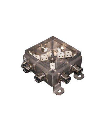 Коробка монтажная огнестойкая Гефест КМ-О (12к*10,0)-IP66 1212нерж, 8 вводов 123х123х60 в Симферополе Распределительные коробки Pintop.ru